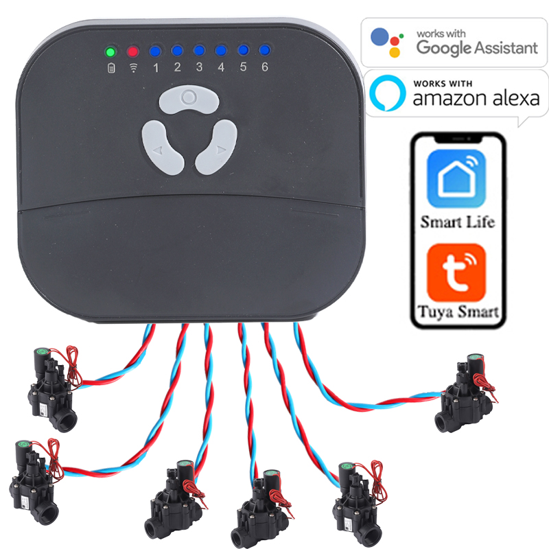Smart Garden Monitoring System - 6 Zone WIFI Connect Tuya Smart