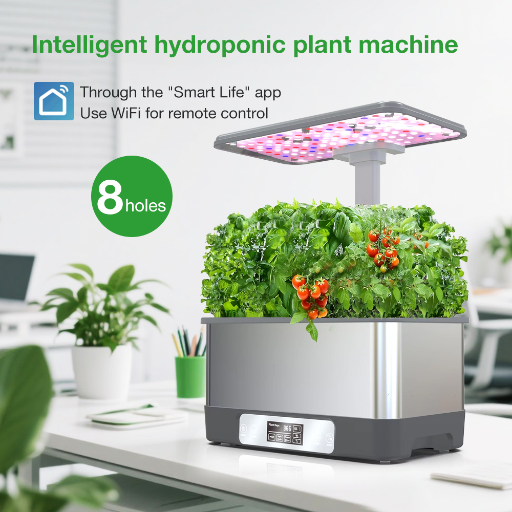Smart Garden Gate - WiFi 8-pot Stainless Steel Smart Planter
