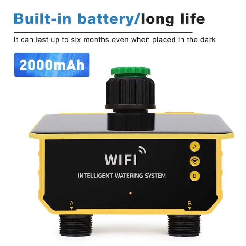 1/2 Outlets WIFI Solar Irrigat - Smart Garden Monitoring System 评论和价格