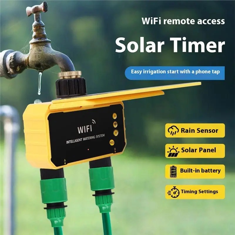 1/2 Outlets WIFI Solar Irrigat - Smart Garden Monitoring System 评论和价格