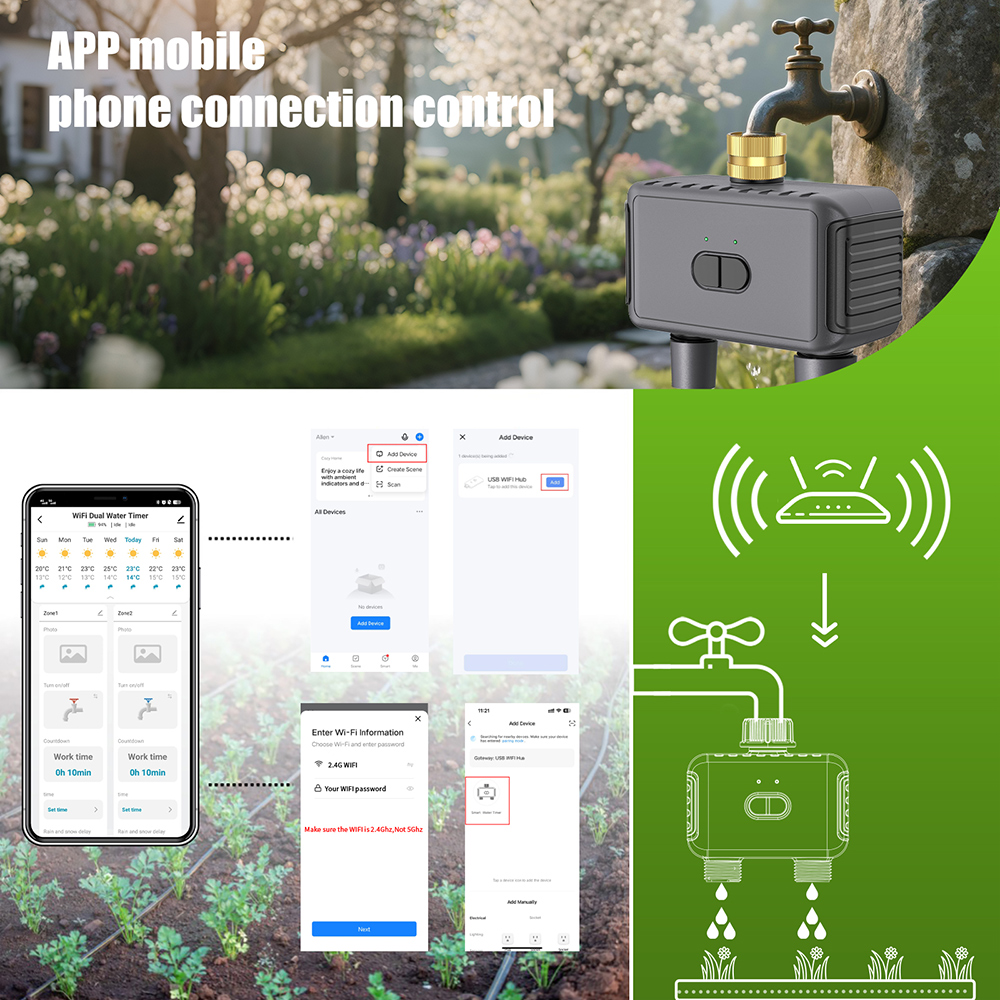 Wifi Automatic Water Timer Dua - Smart Garden Kit 评论和价格