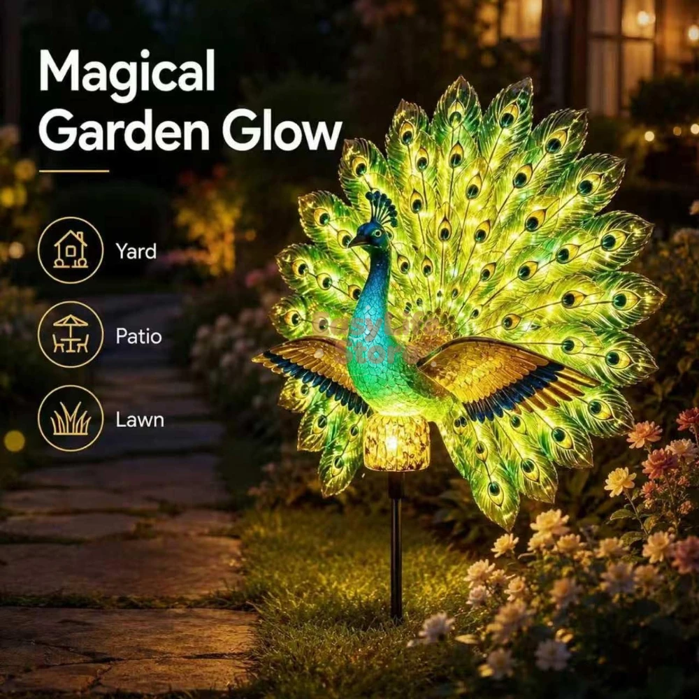 Solar Peacock Garden Sculpture - Smart Garden Lamp 评论和价格