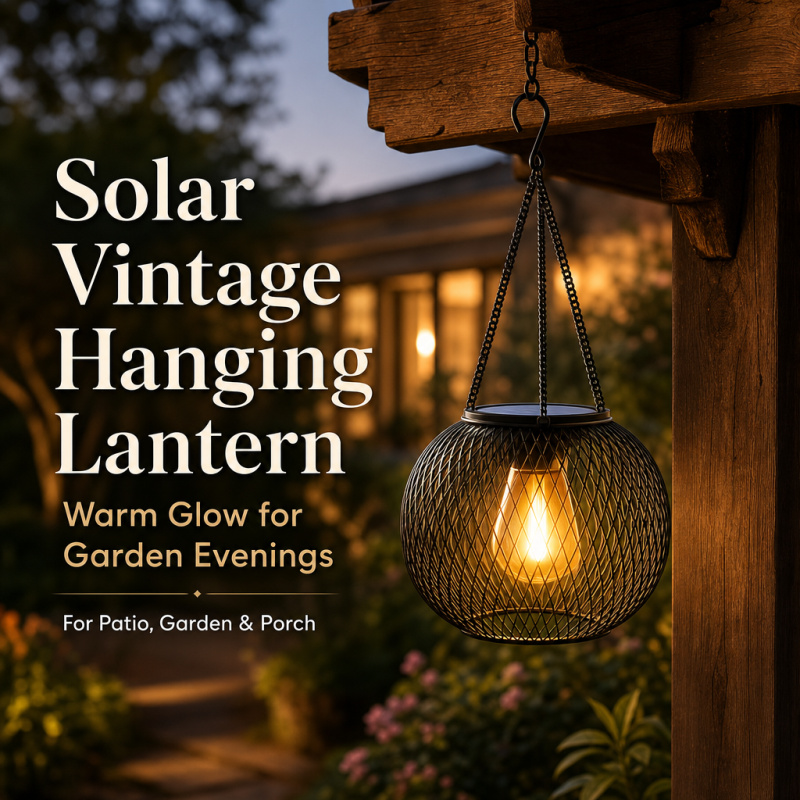 Solar Powered LED Hanging Floo - Smart Garden Lamp 评论和价格