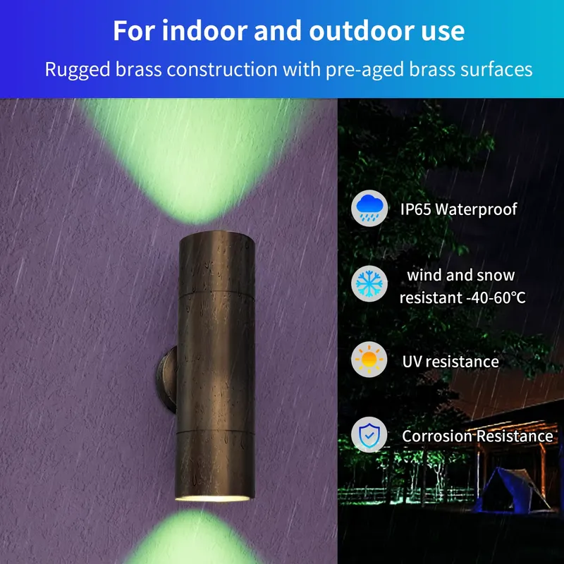 Durable Brass Outdoor LED Wall - Smart Garden Is 评论和价格