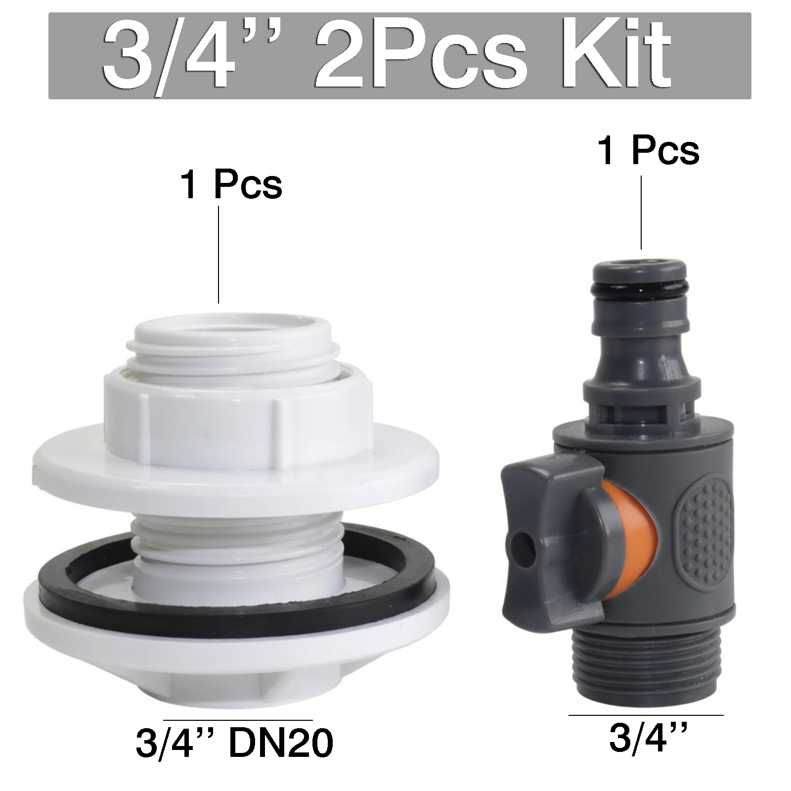 2Pcs 3/4 '' set 1Pc IBC water  - Smart Garden Hose Timer 评论和价格