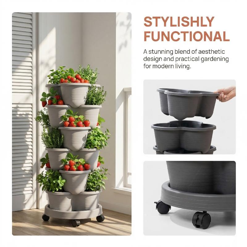 Stackable Multi Layer Vertical - Vertical Planter Tower 评论和价格