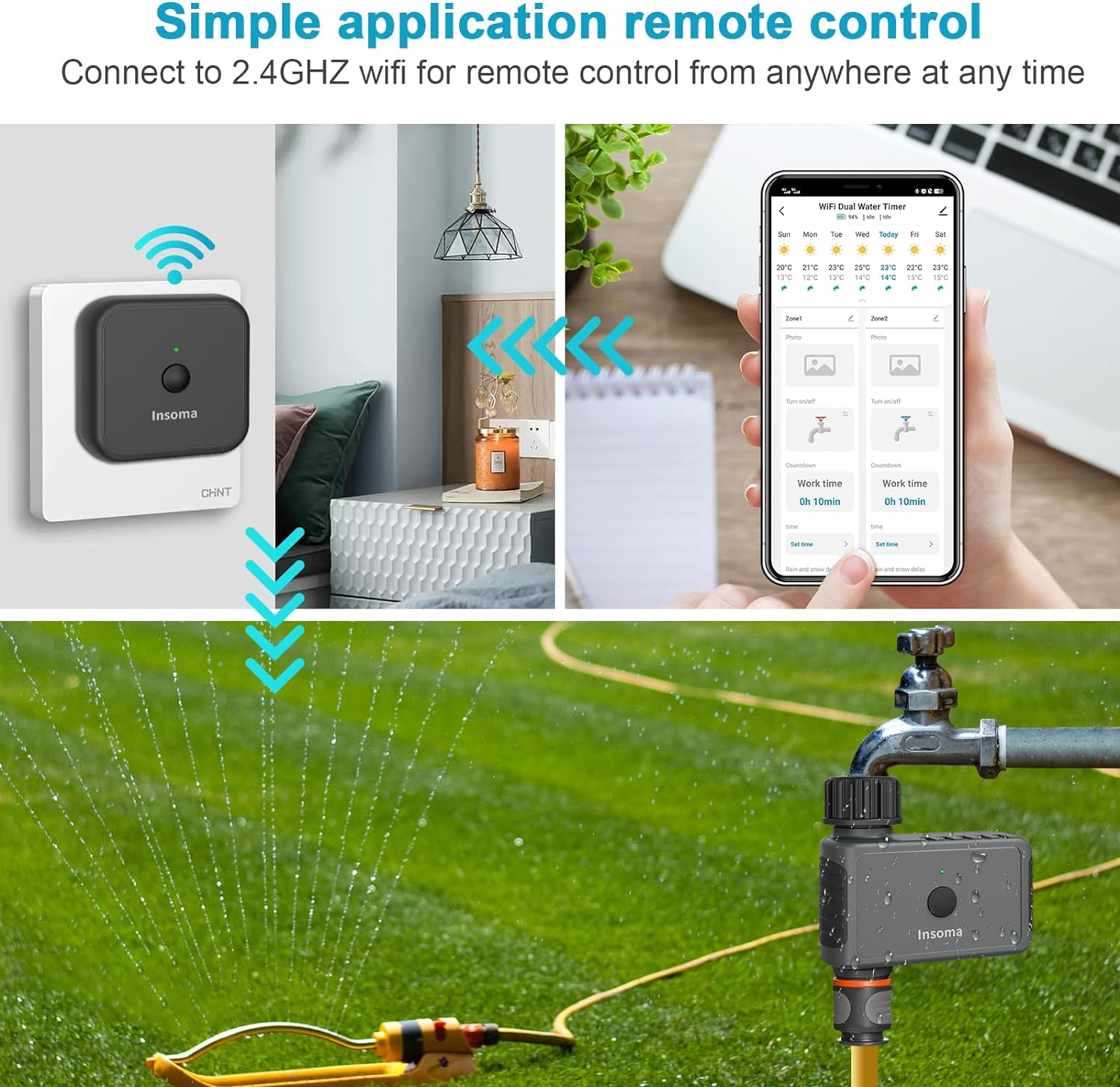 Insoma Wifi Automatic Sprinkle - Smart Garden Monitoring System 评论和价格