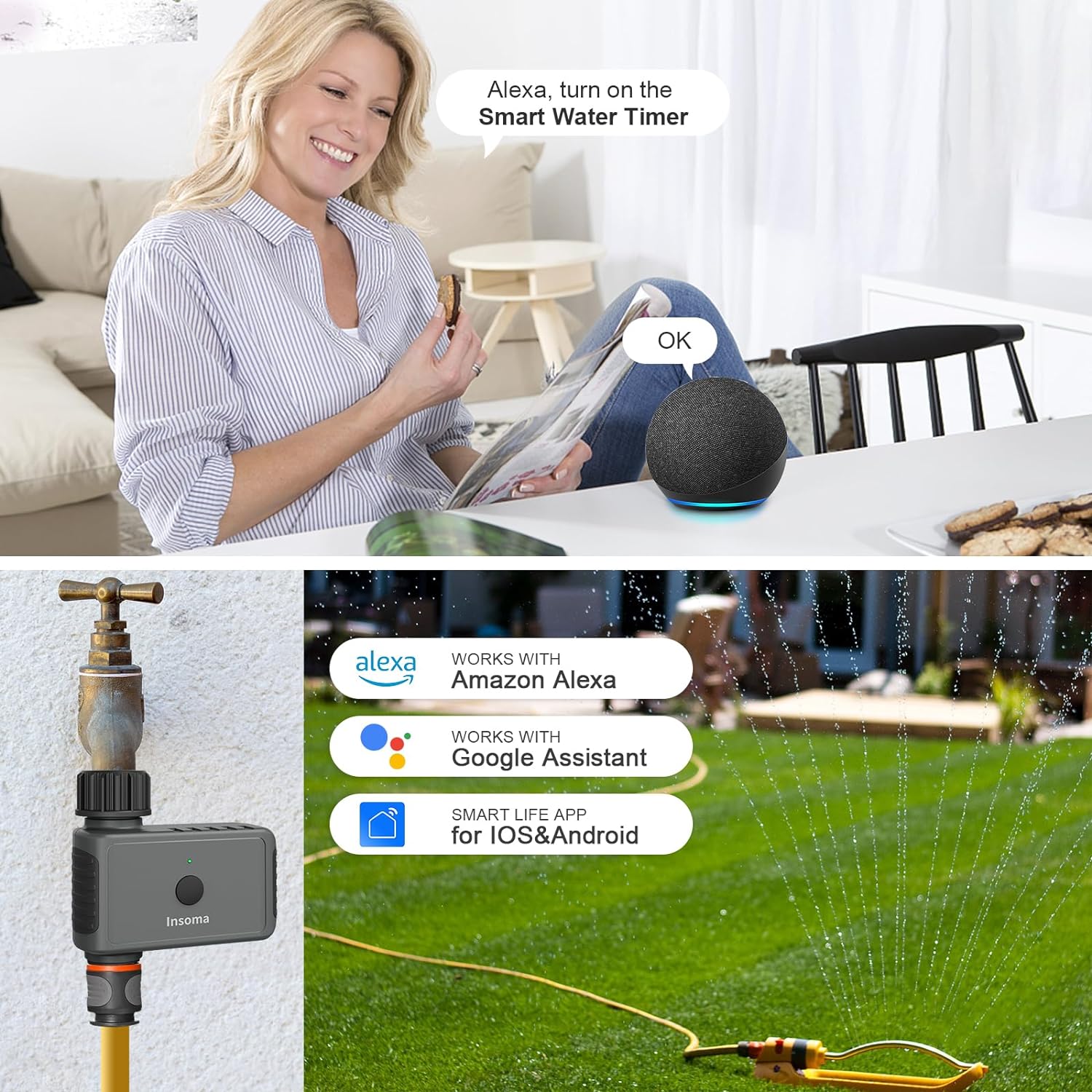 Insoma Wifi Automatic Sprinkle - Smart Garden Monitoring System 评论和价格