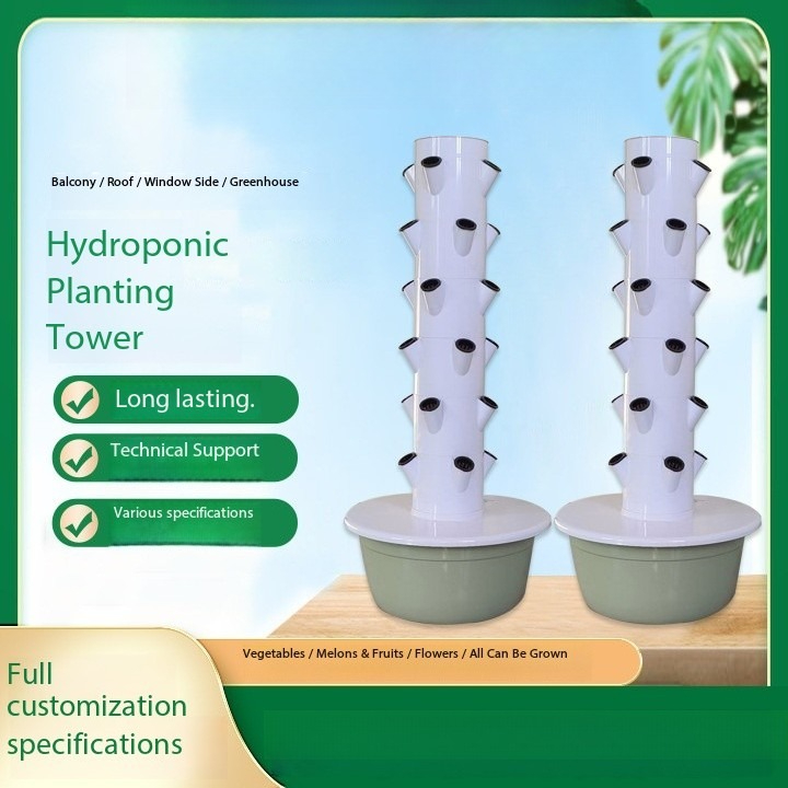 Hydroponic Tower with LED Grow - Vertical Planter Tower 评论和价格