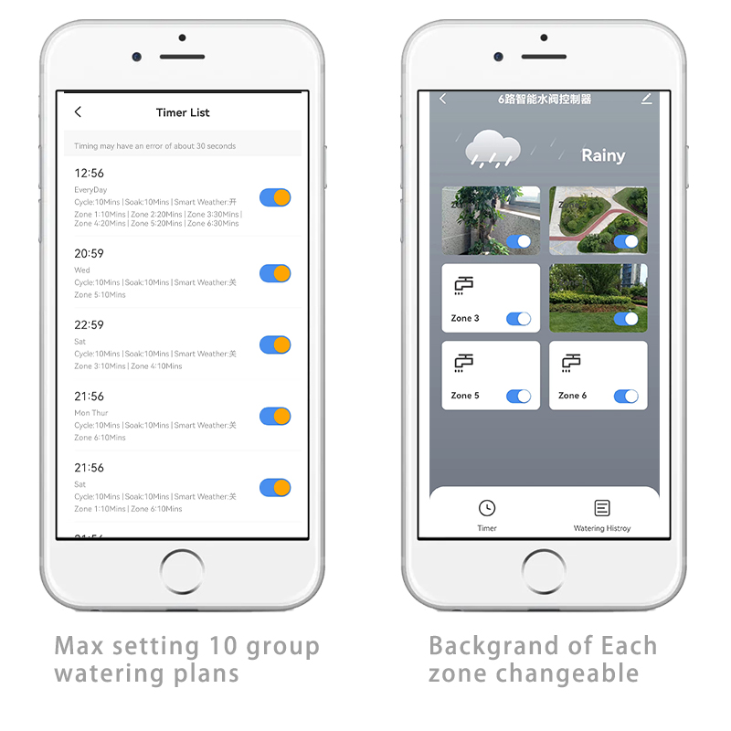6 Zone WIFI Connect Tuya Smart - Smart Garden Monitoring System 评论和价格