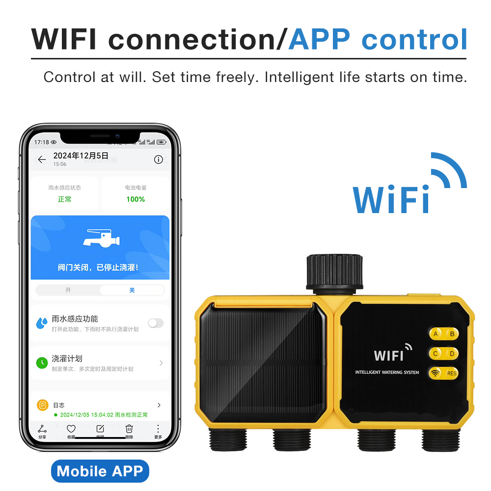 WiFi Solar Irrigation Timer 1/ - Smart Garden Monitoring System 评论和价格