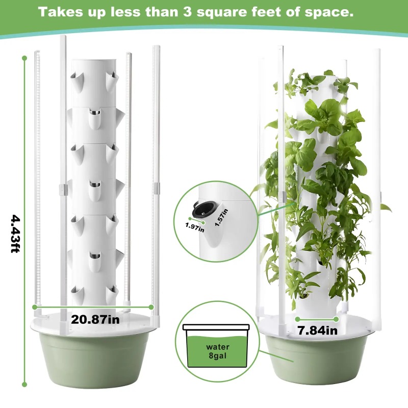 Hydroponic Growing Kit System  - Vertical Planter Tower 评论和价格