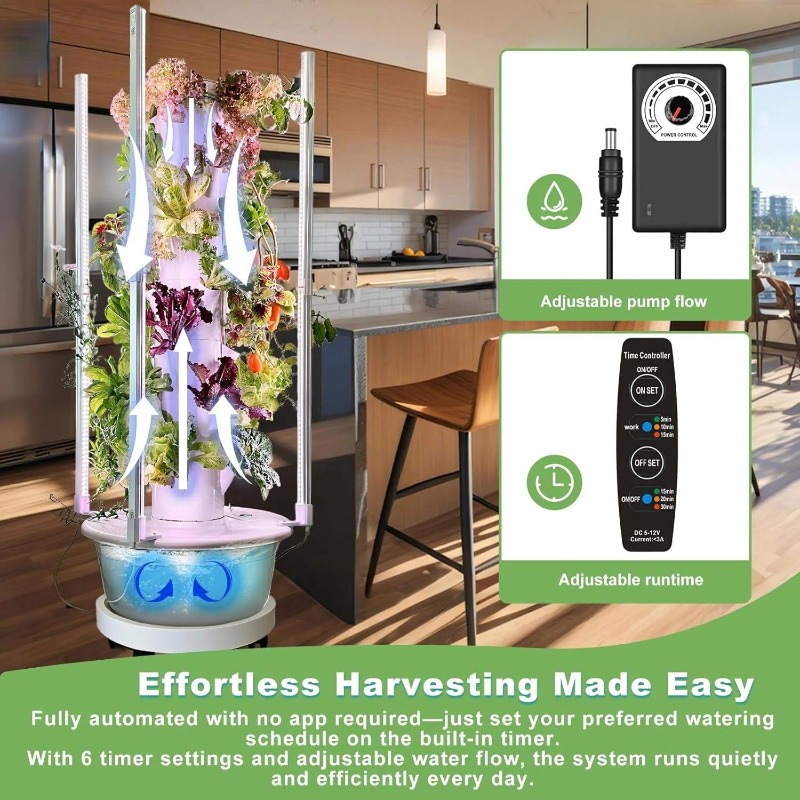 Hydroponic Growing Kit System  - Vertical Planter Tower 评论和价格