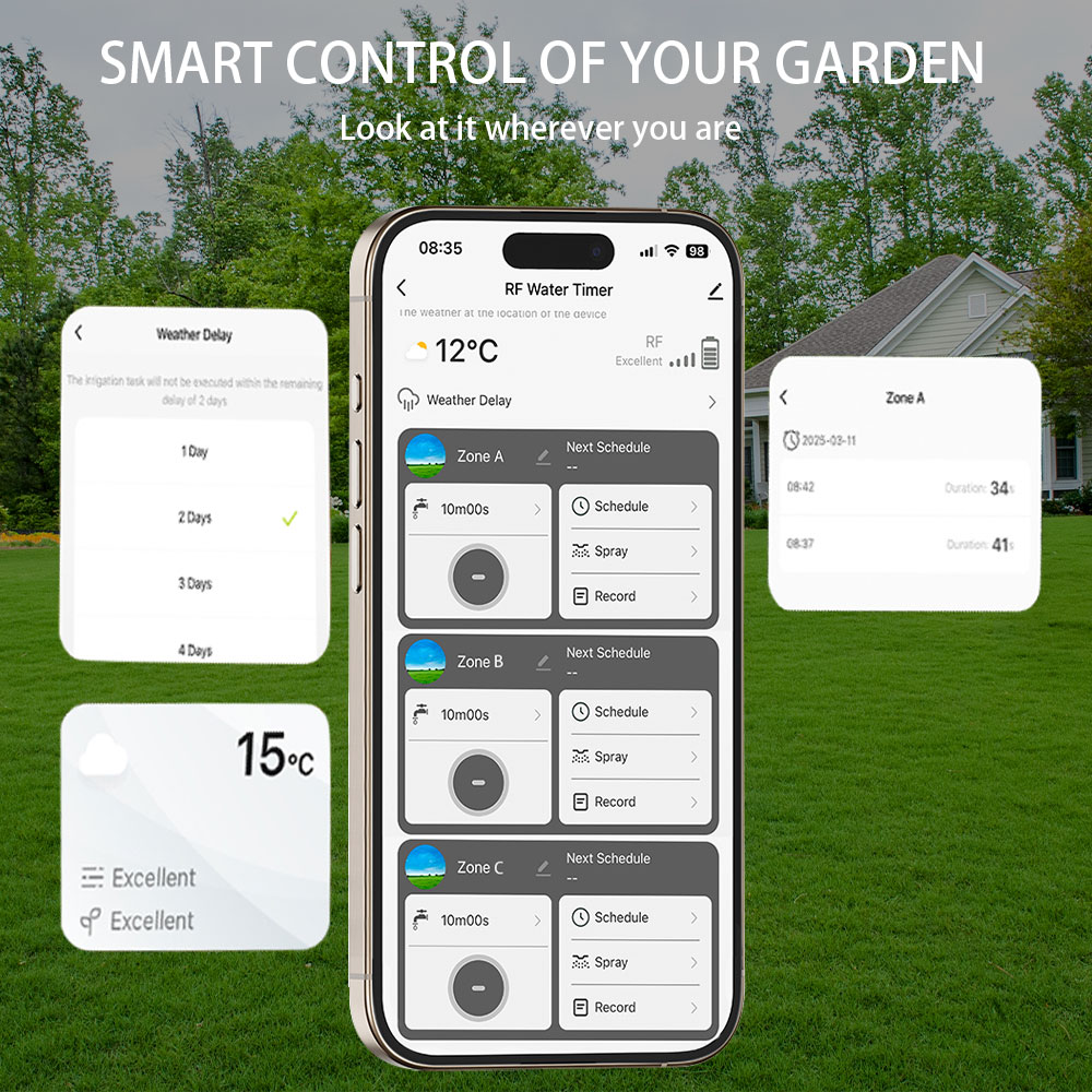 Tuya Wifi+RF433 3-outlet Water - Smart Garden Kit 评论和价格