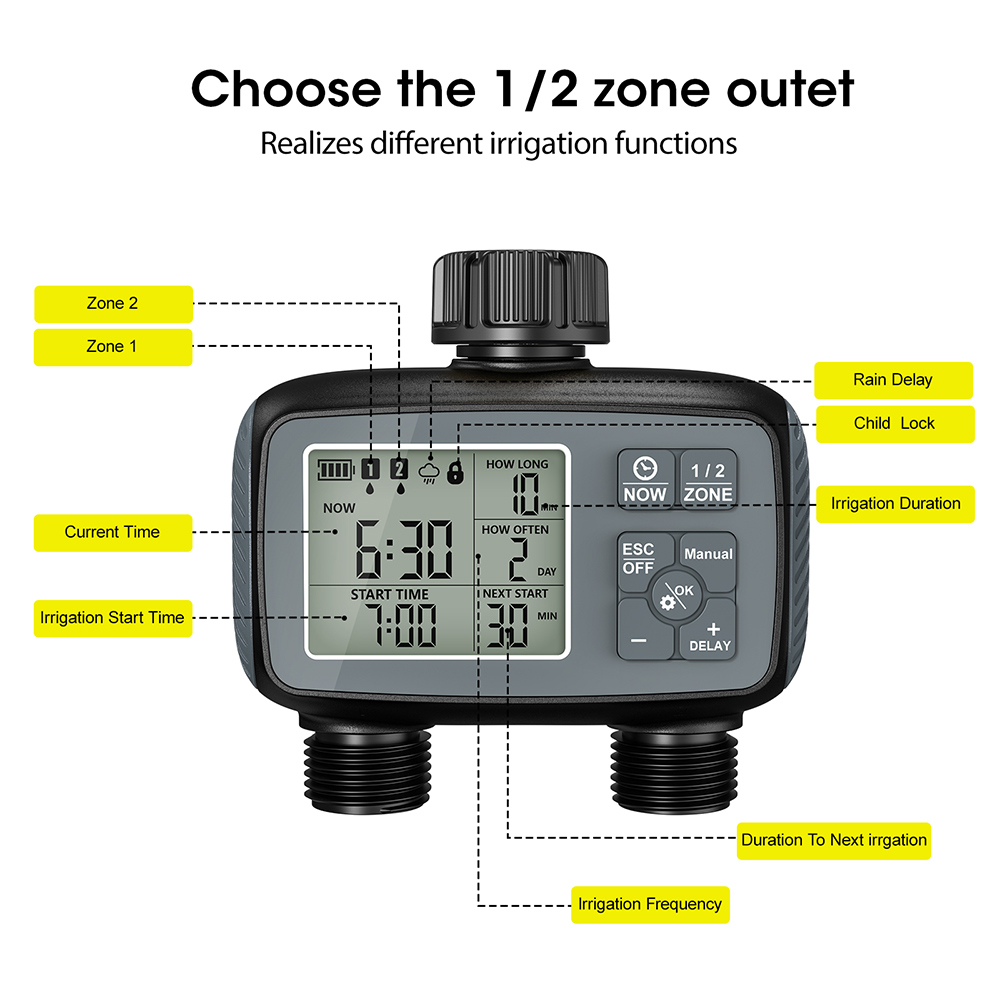 Smart Water Timer 2-Zone Sprin - Smart Garden Zone 评论和价格