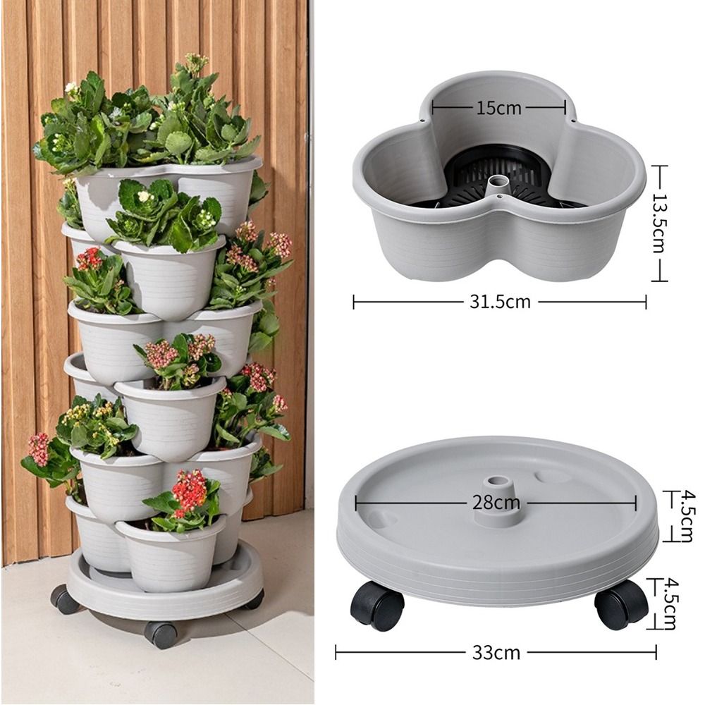 Vertical Tower Stackable Flowe - Vertical Planter Tower 评论和价格